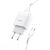  Адаптер Сетевой с кабелем Hoco C72A Glorious 1USB/5V/2.1A +Type-C (white) 