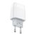  Адаптер Сетевой с кабелем Hoco C72A Glorious 1USB/5V/2.1A +Type-C (white) 