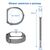  Ремешок нейлоновый Great Case Sport для Xiaomi Mi Band 3/4/5/6/7, 260мм, на липучке, синий индиго (17) 