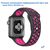  Ремешок силиконовый перфорированный Great Case Sport NK для Apple Watch 38/40/41 мм, 225мм, на кнопке, черный+розовый (7) 