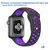  Ремешок силиконовый перфорированный Great Case Sport NK для Apple Watch 42/44/45/49 мм, 235мм, на кнопке, черный+фиолетовый (6) 