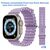  Ремешок силиконовый Great Case Ocean Band для Apple Watch 42/44/45/49 мм, 215мм, на застежка, фиалковый (16) 