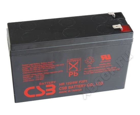  АКБ 12В 6.4Ач CSB High Rate HR1224W, 24W/cell, 77 Whr, 1.95 kg, H98xL151xW51 mm 