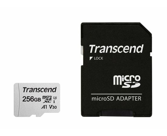  Карта памяти Transcend microSDXC 256Gb Class10 TS256GUSD300S-A + adapter 