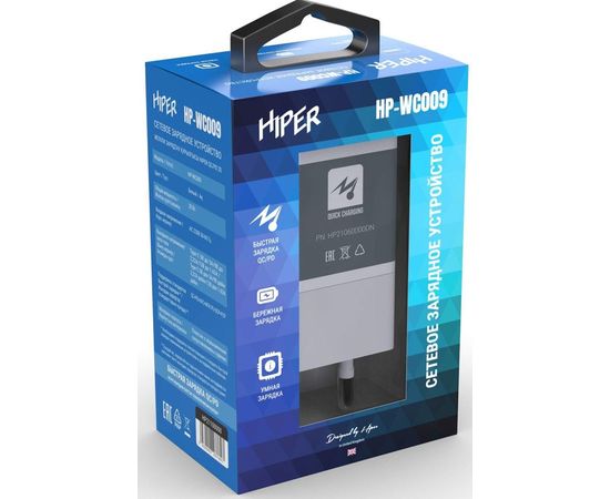  СЗУ Hiper HP-WC009 3A PD+QC универсальное белый 