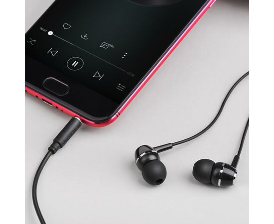  Проводные наушники с микрофоном внутриканальные Borofone BM36 Acura, 3.5 Jack (black) 