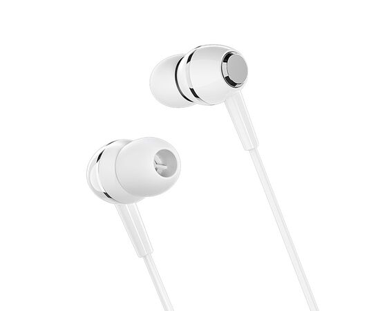  Проводные наушники с микрофоном внутриканальные Borofone BM36 Acura, 3.5 Jack (white) 