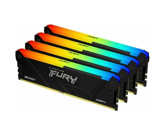 ОЗУ Kingston Fury Beast RGB KF432C16BB12AK4/64 64GB 3200MHz DDR4 CL16 DIMM (Kit of 4) 1Gx8 