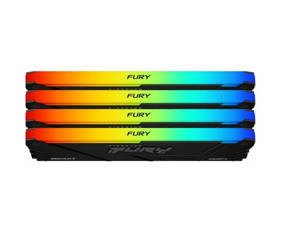  ОЗУ Kingston Fury Beast RGB KF432C16BB12AK4/64 64GB 3200MHz DDR4 CL16 DIMM (Kit of 4) 1Gx8 