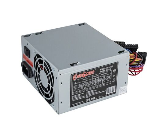 Блок питания Exegate EX219183RUS AB400, ATX, 8cm fan, 24p+4p, 3xSATA, 2xIDE, FDD 