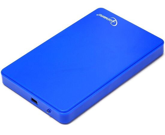  Карман для HDD 2.5" Gembird EE2-U2S-40P-B, синий, USB 2.0, SATA, пластик 