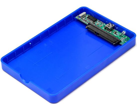  Карман для HDD 2.5" Gembird EE2-U2S-40P-B, синий, USB 2.0, SATA, пластик 