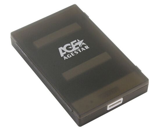  Внешний корпус для HDD/SSD AgeStar 3UBCP1-6G Sata пластик черный 2.5" 