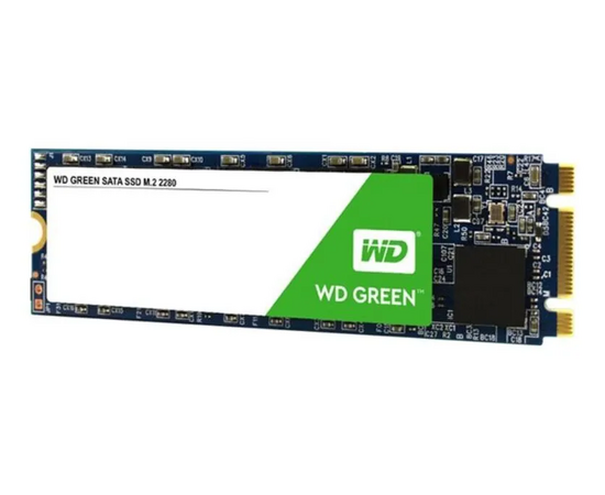  Внутренний SSD  WD  480GB, SATA-III, R/W - 545/240 MB/s, (M.2), 2280, TLC, зелёный 