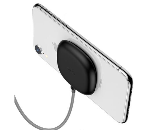  Беспроводное зарядное устройство BASEUS Suction Cup с Кабелем USB, 2A, 10W, черный 