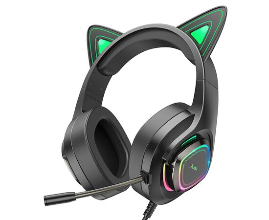  Проводные наушники HOCO W107 Cute cat, USB+Jack 3.5mm, 2 м, elf cat 