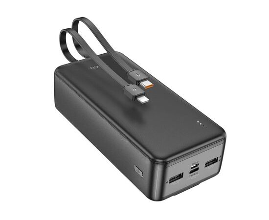  Аккумулятор внешний HOCO J118B Sharp, 30000mAh, 2USB, цвет: чёрный (1/24) 