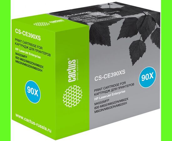  Картридж Cactus CE390A (CS-CE390A) для HP LaserJet M4555MFP, черный , 10 000 стр 