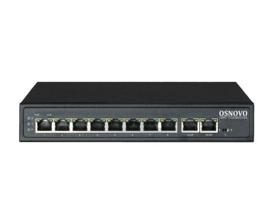  Коммутатор Osnovo (SW-21000(120W)) 2SFP 8PoE 120W 