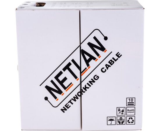  Кабель Netlan EC-UU004-5E-PVC-GY U/UTP 4 пары категория 5e внутренний PVC серый 305м 