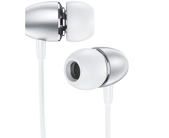  Наушники вкладыши AUX разъём с МК длина 1.2м Borofone BM57 (Silver) 