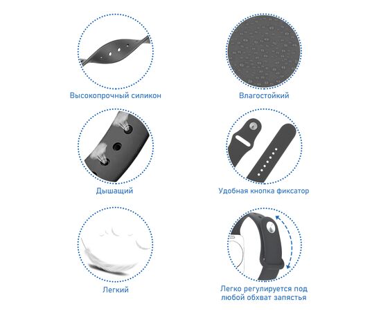  Ремешок силиконовый Great Case Sport для Apple Watch 38/40/41 мм, 225мм, на кнопке, лавандовый (46) 