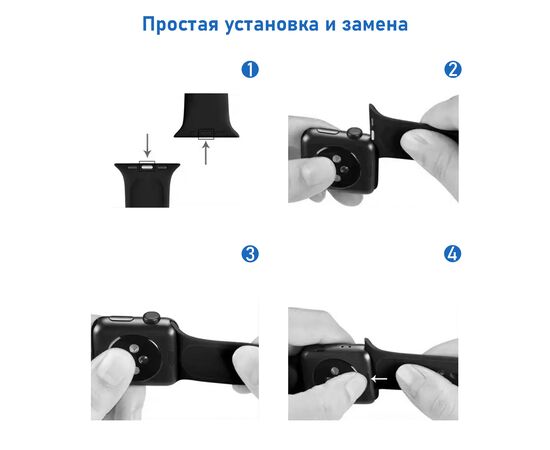  Ремешок силиконовый Great Case Sport для Apple Watch 38/40/41 мм, 225мм, на кнопке, лавандовый (46) 