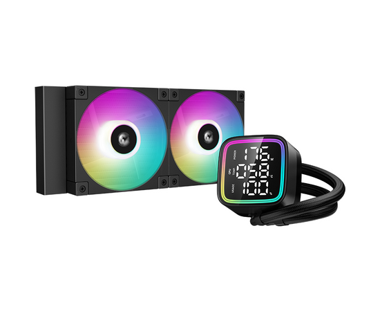  СВО DEEPCOOL LD240 черный LGA20XX/1700/1200/115X/AM5/AM4 (TDP 250W, ARGB Lighting, Anti-Leak edition, PWM, Dual Fan) RET 
