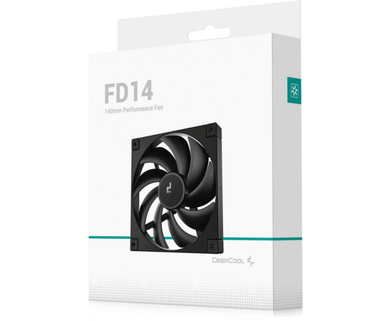  Вентилятор DEEPCOOL FD14 140x140x25мм (PWM, черный, 400-1650об/мин) Color BOX 