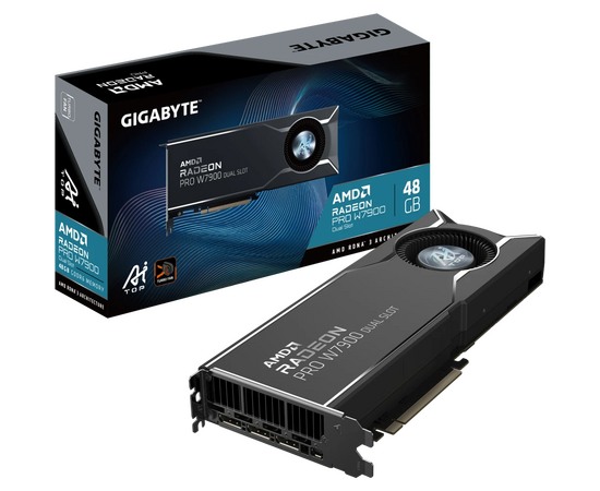  Видеокарта Gigabyte Pro W7900 Dual SlotAI Top 48GB (W7900 AI Top 48G) GDDR6 384bit mDP 3xDP Blower RTL 