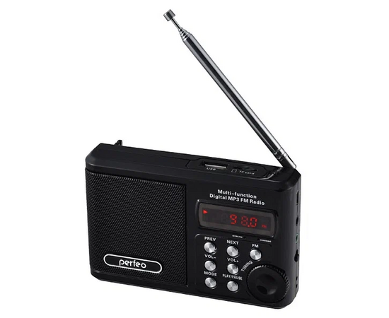  Perfeo мини-аудио Sound Ranger, УКВ+FM, MP3 (USB/TF), USB-audio, BL-5C 1000mAh, черный (SV922BK) 