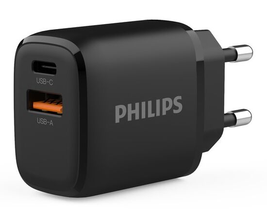  СЗУ Philips DLP4327CB/70 1 разъем USB-C +1 разъем USB-A 240Вт 1.5A черный 