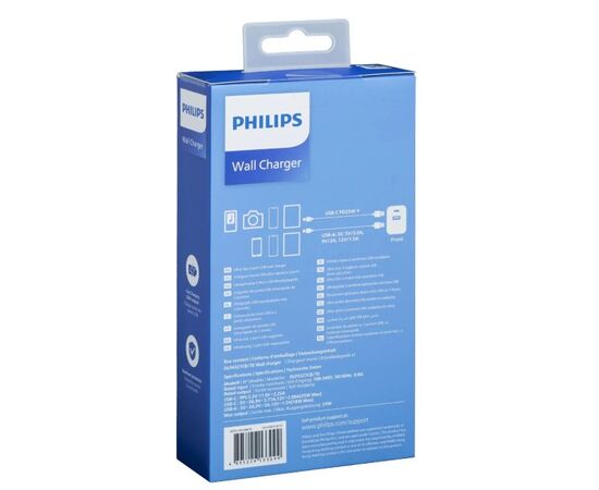  СЗУ Philips DLP4327CB/70 1 разъем USB-C +1 разъем USB-A 240Вт 1.5A черный 