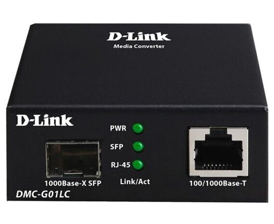  Медиаконвертер D-Link DMC-G01LC/C1A 1x100/1000Base-T, 1x1000Base-X SFP 