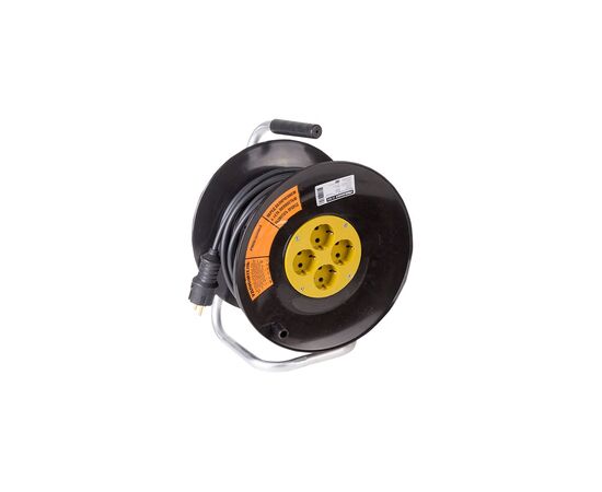  Удлинитель силовой PROconnect Professional 11-7614 3x2.5кв.мм 4розет. 40м ПВС 16A катушка черный 