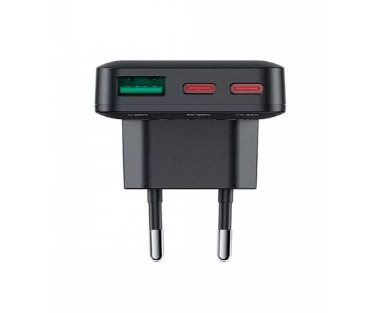  СЗУ ACEFAST A100 PD65 W Gan 2 USBC/1 USB-A Ultra-Thin Charger EU Black 