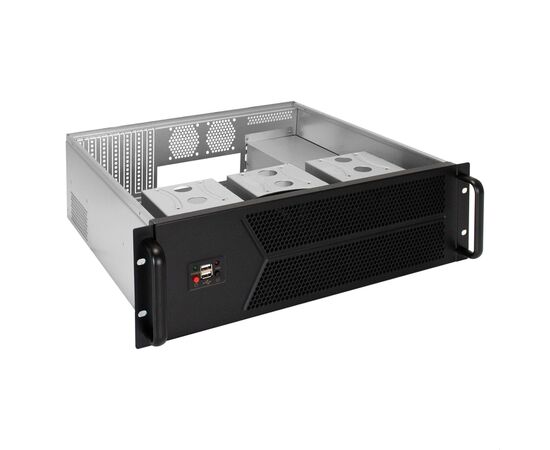  Корпус ExeGate Pro 3U450-12 EX298407RUS (RM 19", высота 3U, глубина 450, БП 2U-400ADS, 2*USB) 