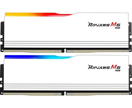  ОЗУ G.SKILL Ripjaws M5 RGB 32GB (F5-6000J3238F16GX2-RM5RW) DDR5 (2x16GB) 6000MHz CL32 (32-38-38-96) 1.35V / White 