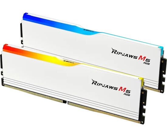  ОЗУ G.SKILL Ripjaws M5 RGB 32GB (F5-6000J3238F16GX2-RM5RW) DDR5 (2x16GB) 6000MHz CL32 (32-38-38-96) 1.35V / White 