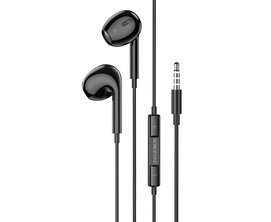  Проводные наушники BOROFONE BM80 Max Gorgeous, Jack 3.5mm, 1.2 м, черный 
