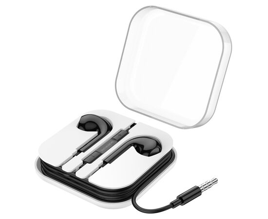  Проводные наушники BOROFONE BM80 Max Gorgeous, Jack 3.5mm, 1.2 м, черный 