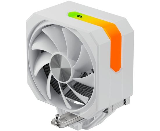  Кулер upHere UP1TC4 White / 4HPx6mm, 230W TDP, single tower, 1x120mm fan, 600-1650RPM, 68 CFM, 25dBA, ARGB cover 
